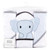 Hudson Baby Cotton Rich Hooded Towels, Blue Elephant
