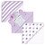 Hudson Baby Cotton Rich Hooded Towels, Purple Dots Pretty Elephant