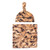 Touched by Nature Organic Cotton Swaddle Blanket and Headband or Cap, Cookie