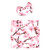 Touched by Nature Organic Cotton Swaddle Blanket and Headband or Cap, Cherry Blossom