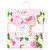 Touched by Nature Organic Cotton Swaddle Blanket and Headband or Cap, Rose Peony