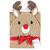 Hudson Baby Cotton Poly Animal Face Hooded Towel, Rudolph