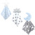 Hudson Baby Animal Face Security Blanket, Star Moon