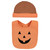 Hudson Baby Cotton Bib and Headband or Caps Set, Pumpkin