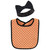 Hudson Baby Cotton Bib and Headband or Caps Set, Orange Cutest Pumpkin