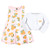 Hudson Baby Cotton Dress and Cardigan Set, Citrus Orange