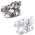 Hudson Baby Animal Fleece Booties 2-Pack, Charcoal Gray White Plaid