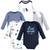 Hudson Baby Cotton Long-Sleeve Bodysuits, Space 5-Pack