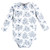 Hudson Baby Cotton Long-Sleeve Bodysuits, Blue Toile 5-Pack