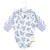 Hudson Baby Cotton Long-Sleeve Bodysuits, Blue Toile 3-Pack