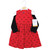 Hudson Baby Quilted Cardigan and Dress, Red Black Bows