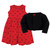 Hudson Baby Quilted Cardigan and Dress, Red Black Bows