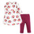 Hudson Baby Quilted Cotton Dress and Leggings, Autumn Rose
