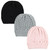 Hudson Baby Knit Caps and Cuffed Beanies, Pink Black