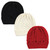 Hudson Baby Knit Caps and Cuffed Beanies, Black Red