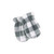 Hudson Baby Trapper Hat, Mitten and Bootie Set, Charcoal White Plaid
