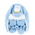Hudson Baby Trapper Hat, Mitten and Bootie Set, Blue Elephant