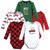 Hudson Baby Cotton Long-Sleeve Bodysuits, Christmas Gift 5-Pack