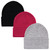 Hudson Baby Knit Caps and Cuffed Beanies, Dark Pink