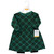 Hudson Baby Quilted Cotton Dress and Leggings, Forest Green Plaid