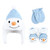 Hudson Baby Trapper Hat, Mitten and Bootie Set, Snowman