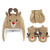 Hudson Baby Trapper Hat, Mitten and Bootie Set, Reindeer