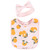 Hudson Baby Cotton Bib and Headband or Caps Set, Citrus Orange