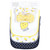 Hudson Baby Cotton Bib and Headband or Caps Set, Navy Lemon