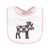 Hudson Baby Cotton Terry Drooler Bibs with Fiber Filling, Girl Moose Bear