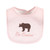 Hudson Baby Cotton Terry Drooler Bibs with Fiber Filling, Girl Moose Bear