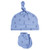 Hudson Baby Cotton Cap and Scratch Mitten Set, Blue Whale