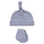 Hudson Baby Cotton Cap and Scratch Mitten Set, Blue Whale