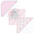 Hudson Baby Cotton Rich Hooded Towels, Floral Pretty Elephant