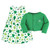 Hudson Baby Cotton Dress and Cardigan Set, Shamrocks