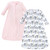 Hudson Baby Cotton Long-Sleeve Wearable Sleeping Bag, Sack, Blanket, Pink Safari