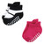 Hudson Baby Non-Skid No-Show Socks, Pink Black