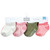 Hudson Baby Non-Skid No-Show Socks, Pink Green