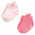 Hudson Baby Non-Skid No-Show Socks, Pink Green