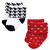 Hudson Baby Cotton Rich Newborn and Terry Socks, Mom and Dad Girl Red Black 12-Pack