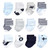 Luvable Friends Newborn and Baby Terry Socks, Airplane 12-Pack