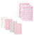 Luvable Friends Cotton Flannel Burp Cloths and Receiving Blankets, 8-Piece, Pink Dots