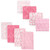 Luvable Friends Cotton Flannel Burp Cloths and Receiving Blankets, 8-Piece, Love