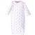 Luvable Friends Infant Girl Cotton Gowns, Girl Feathers