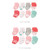 Luvable Friends Grow with Me Cotton Terry Socks, Coral Dot