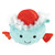 Luvable Friends Squeaky Plush Dog Toy with Rope, Puffer Fish