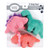 Luvable Friends Dog Squeaky Plush Dog Mini Toy Set, Pink Dinosaurs, One Size