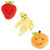 Luvable Friends Dog Squeaky Plush Dog Mini Toy Set, Fruits, One Size