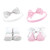 Hudson Baby Infant Girls Headband and Socks Set, Pink Gray, 0-9 Months