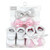 Hudson Baby Headband and Socks Set, Pink Gray