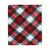 Hudson Baby Unisex Baby Silky Plush and Coral Fleece Blanket, White Tartan, 30x36 inches